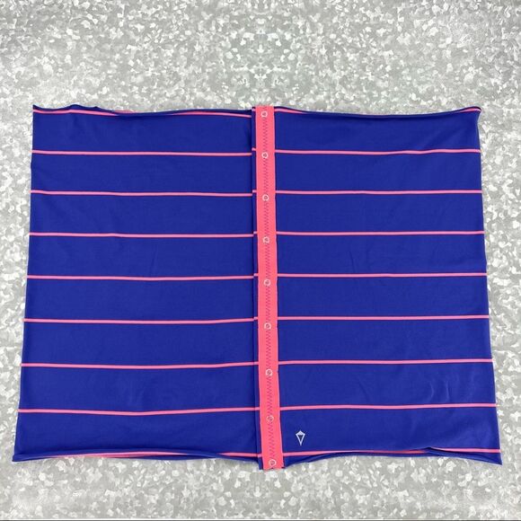 Ivivva Lululemon Village Chill Infinity Scarf Blue Pink Striped OS - Picture 3 of 8